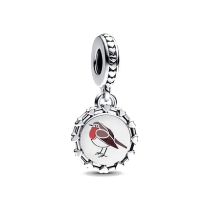 925 Silver Monkey Elephant Sun Moon Bead Pendant Charm