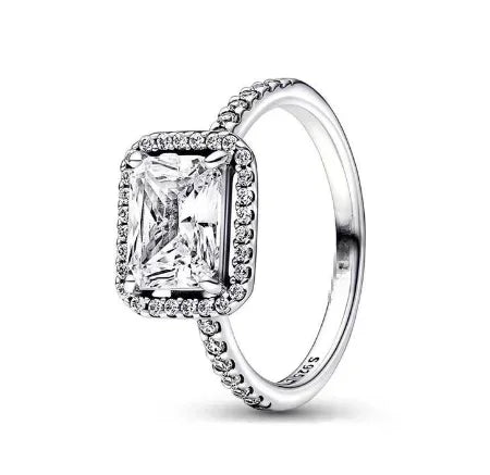 Original 925 Sterling Silver Heart Crown Bow Moon Shell Colorful Crystal Ring for Women Fine Jewelry Gift XR185