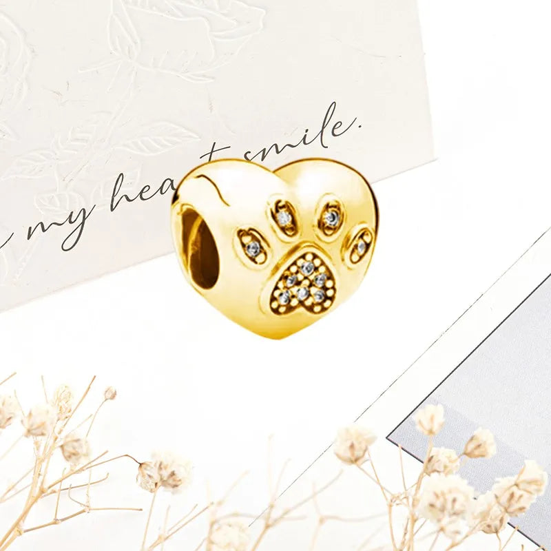 Sparkling Gold Safety Chain Infinity Snake Charm Beads
