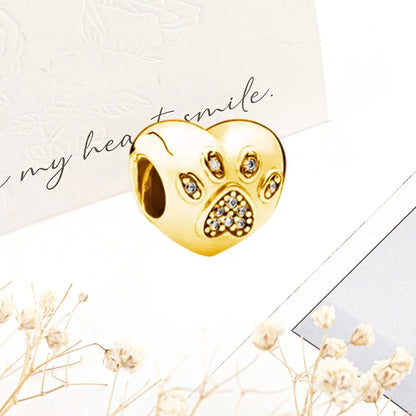 Sparkling Gold Safety Chain Infinity Snake Charm Beads
