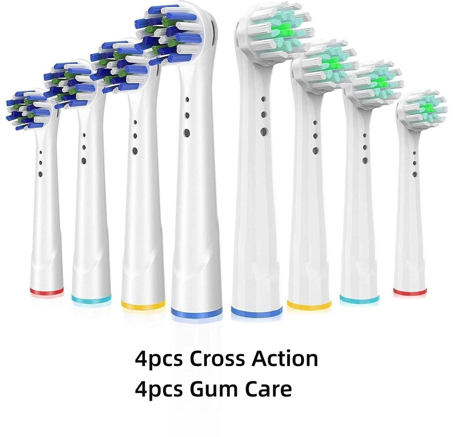 Toothbrush Replacement Heads Refill for Oral B Electric Toothbrush Pro1000 Pro 3000 Pro5000 Pro7000 Vitality Floss Action - 16 Pack 8 Assorted B