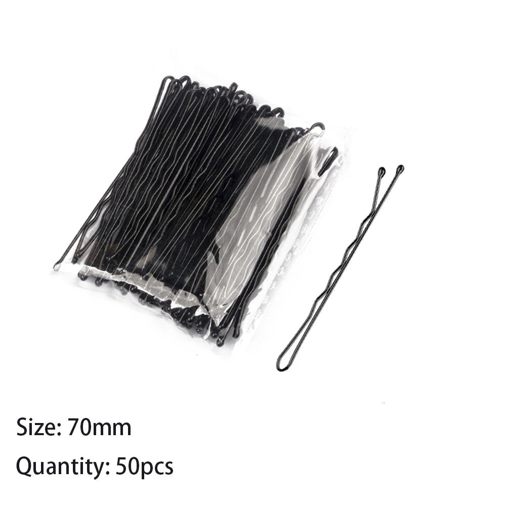 Elegant Bridal U-Shape Hair Pins Set - 50pcs Decorative Clips for Women and Girls