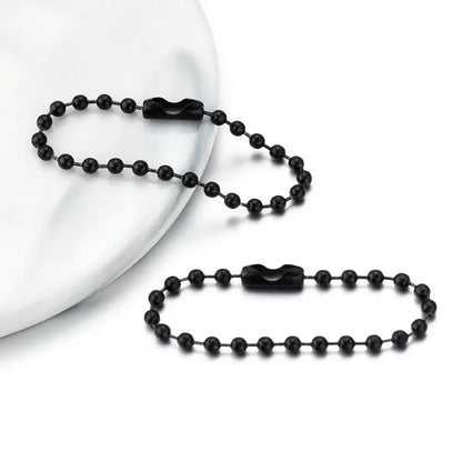 100Pcs Lot 10Cm Iron Colorful Ball Bead Chain for DIY Jewelry Making black