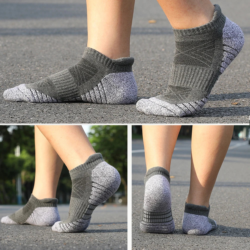 Breathable Cotton Ankle Sports Socks Thick Soft Crew