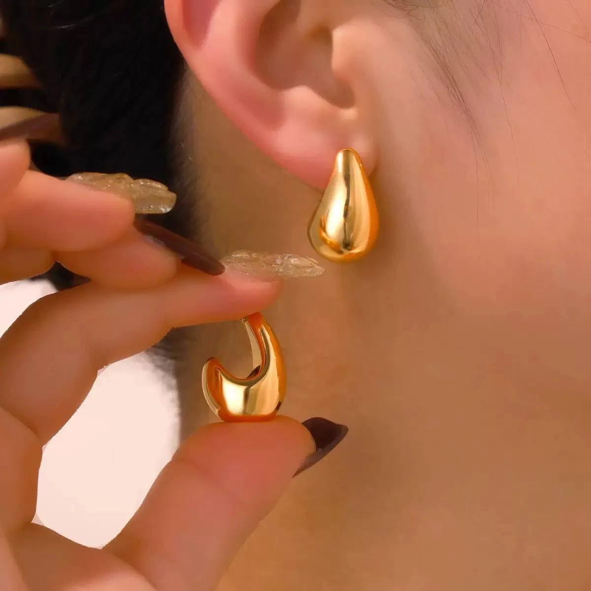 10 Piece Irregular Shaped Lightweight Women's Earring Set C Shaped and Teardrop Perfect for Daily Wear and Parties