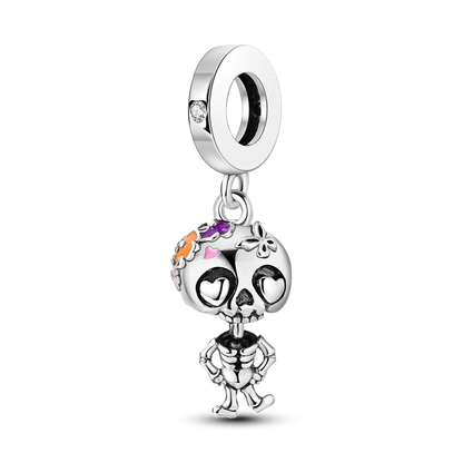 Sterling Silver Halloween Skull Bat Pumpkin Charm Pendant for DIY Jewelry SMC4714