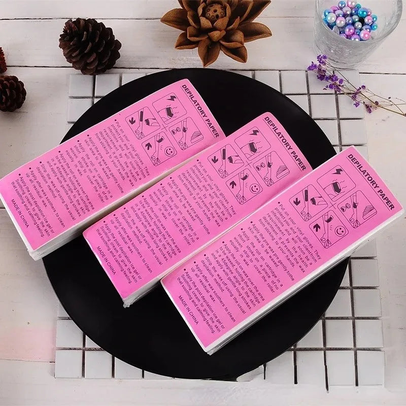 Nonwoven Waxing Strips for Body Hair Removal - Soft and Flexible Wax Paper for Legs and Arms - 20 or 50 Pack