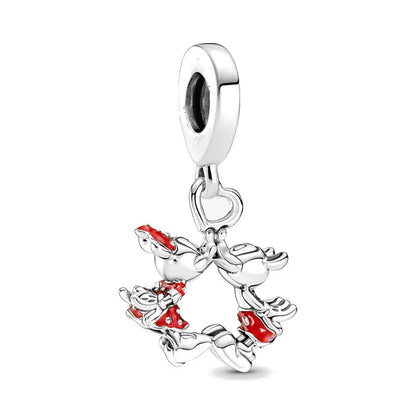 Exquisite 925 Silver Elephant and Dog Bead Mouse Pendant for European Original Bracelet DIY Jewelry
