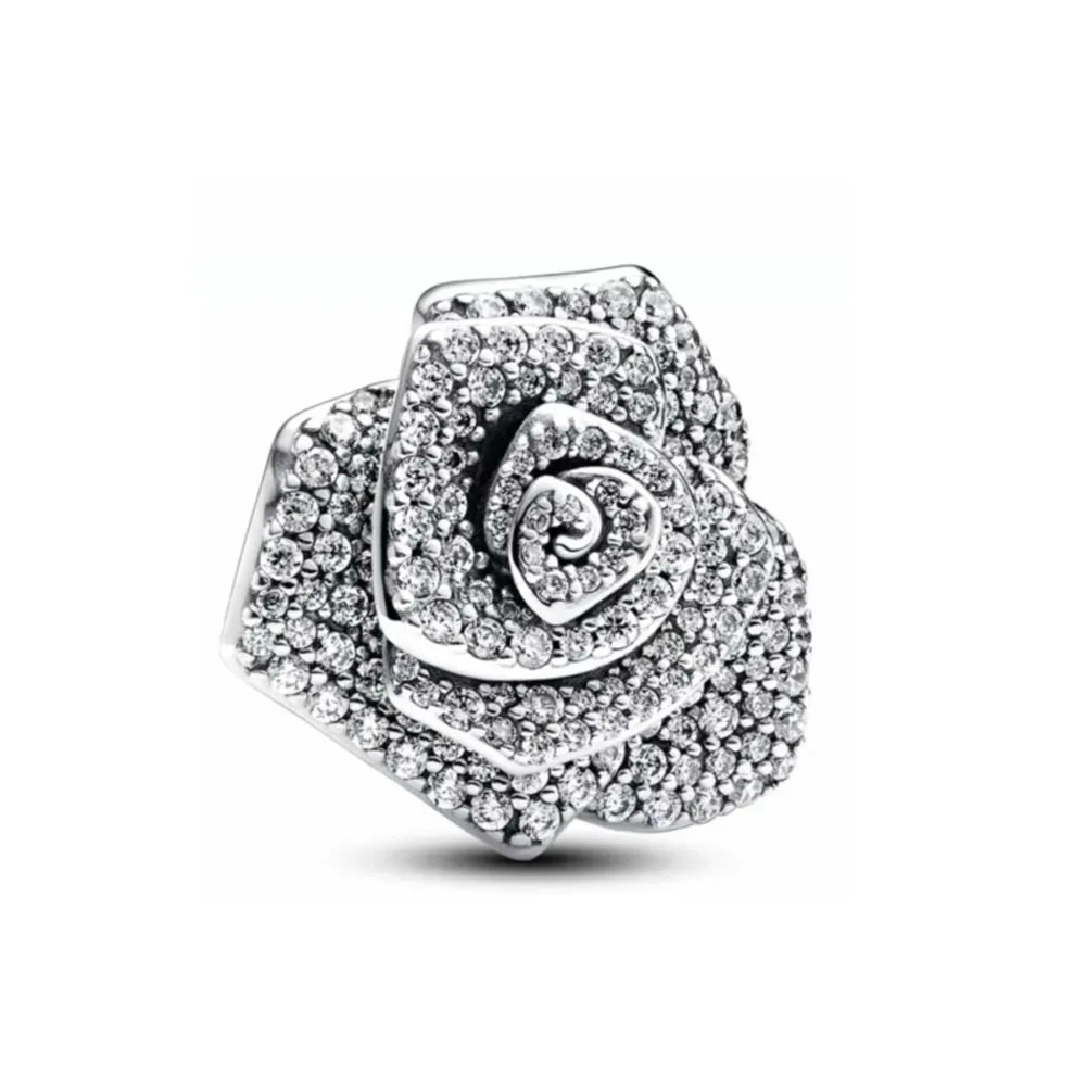 Exquisite 925 Silver Bead Pendant for DIY European Bracelets with Bow Rose Boy and Girl Charms P2019