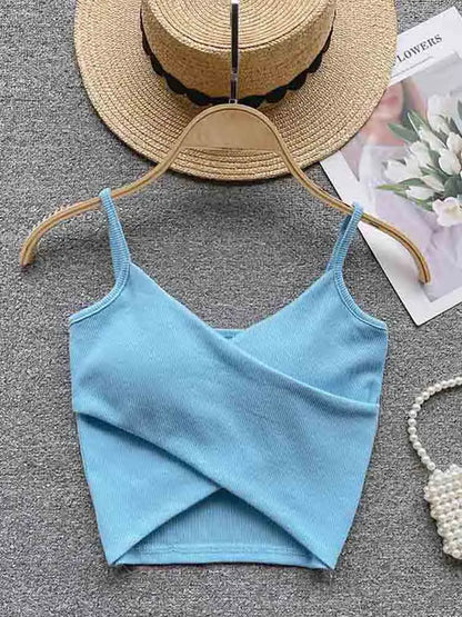 Dozw Women Camisole Irregular Strap Tank Top Chic Solid