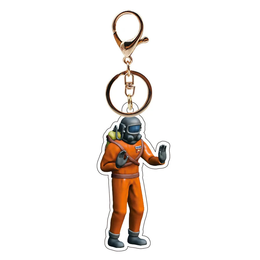 Lethal Company 2025 Cartoon Figure Keychain for Men Fans Gift Cosplay Bag Accessory