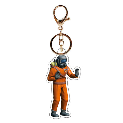 Lethal Company 2025 Cartoon Figure Keychain for Men Fans Gift Cosplay Bag Accessory