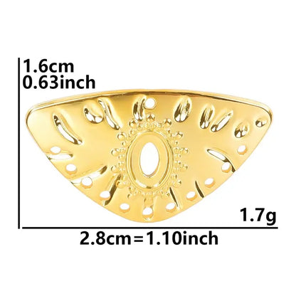 4Pcs Lot Stainless Steel Geometric Hammered Heart Dangle Charms for DIY Jewelry Making S1063-G