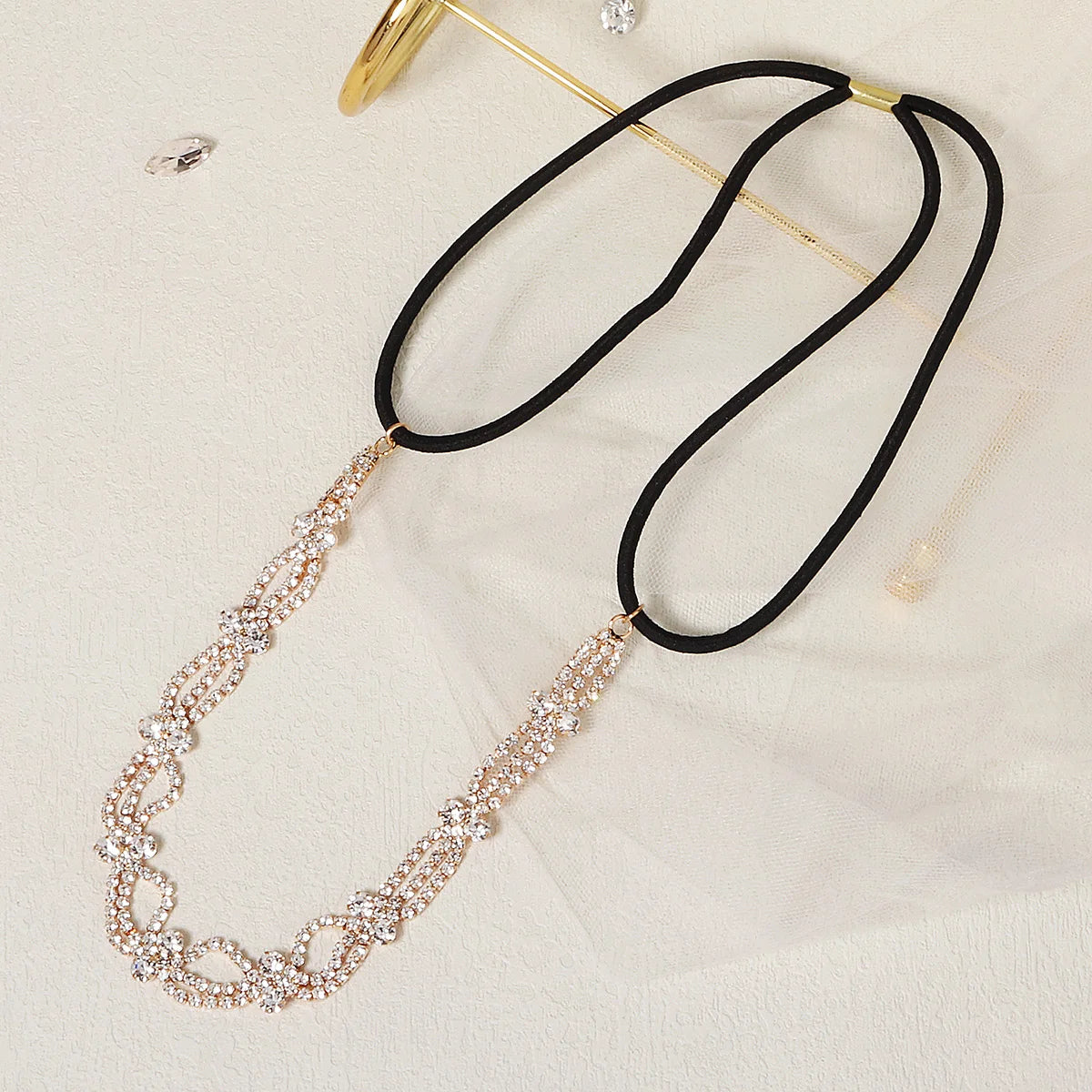 Luxury Pearl Rhinestone Beaded Hairband Lace Crown Crystal Bridal Tiara for Weddings and Special Events