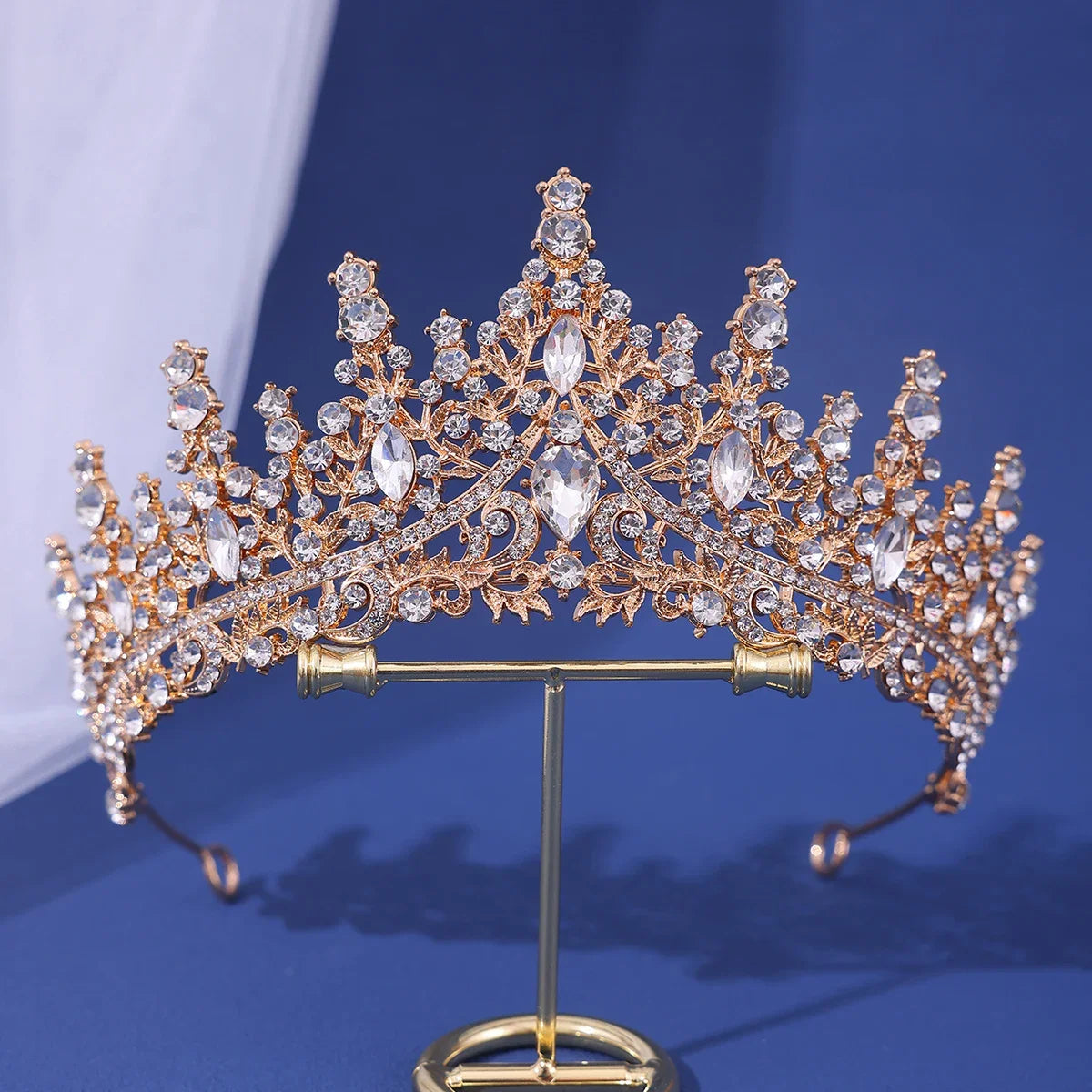 Luxury Bridal Crown - Baroque Queen Tiaras for Weddings & Parties golden