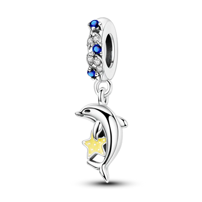 925 Sterling Silver Sea Turtle Dangle Charm For Bracelet