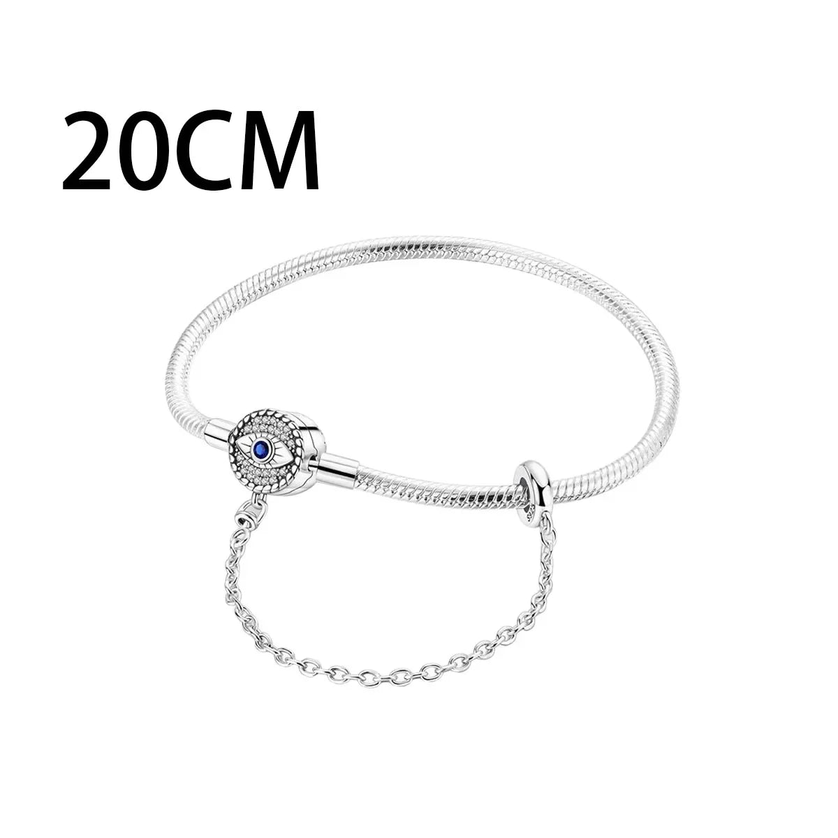 925 Sterling Silver Blue Evil Eye Jewelry Set With Zircon Charms Pendant Ring Earrings For Bracelet Necklace Gift