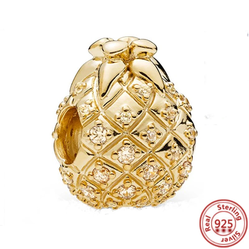 925 Sterling Silver Zodiac Pendant with Colorful Zircon for Charm Bracelets N008 3mm-4mm