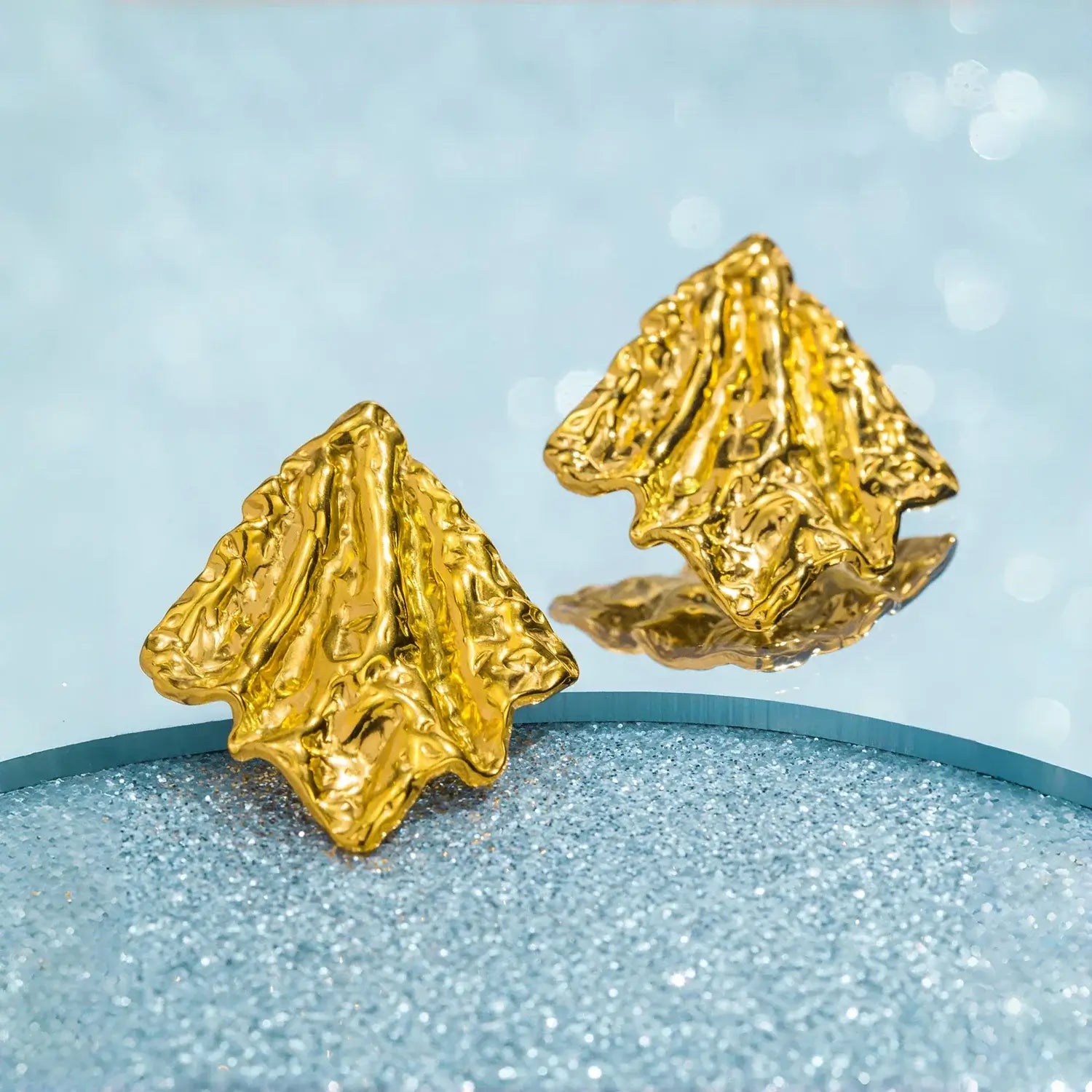 Creative Gold Plated Square Geometric Earrings for Women