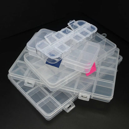 Ultimate Jewelry Organizer 6-32 Compartment Plastic Storage Box with Dividers for Beads and Crafts