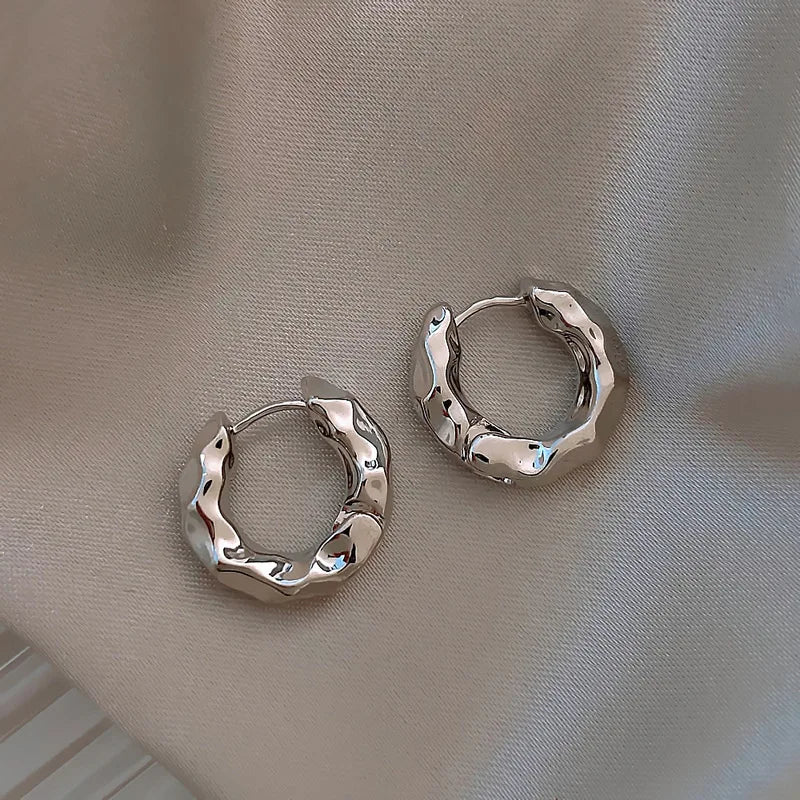 Trendy 925 Sterling Silver Hoop Earrings for Women Stylish Circle Design New Arrival
