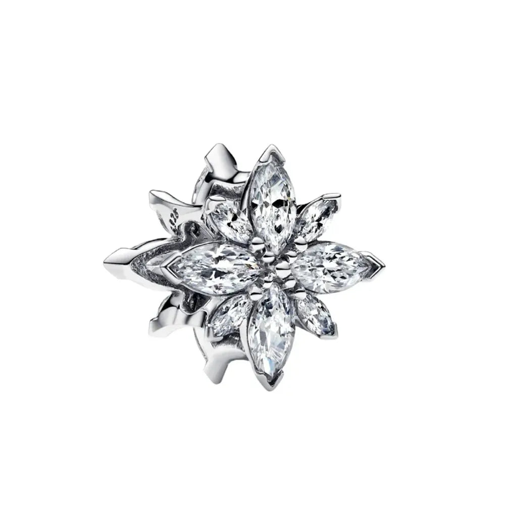 Elegant 925 Silver Backpack Bow Rose Bead Pendant for DIY European Bracelet Jewelry P2286