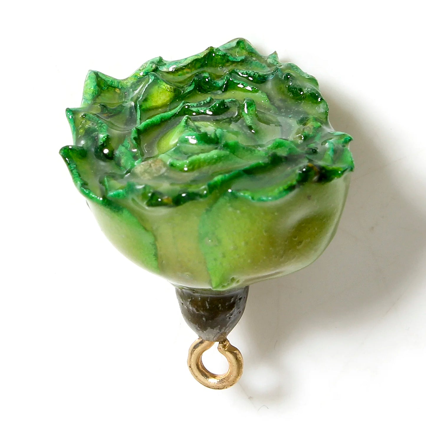 Handmade Multicolor 3D Resin Flower Charms for DIY Jewelry Earrings 2x16mm