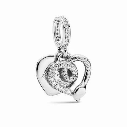 Elegant 925 Sterling Silver Bow Charm with Zircon for Mother's Day Bracelet