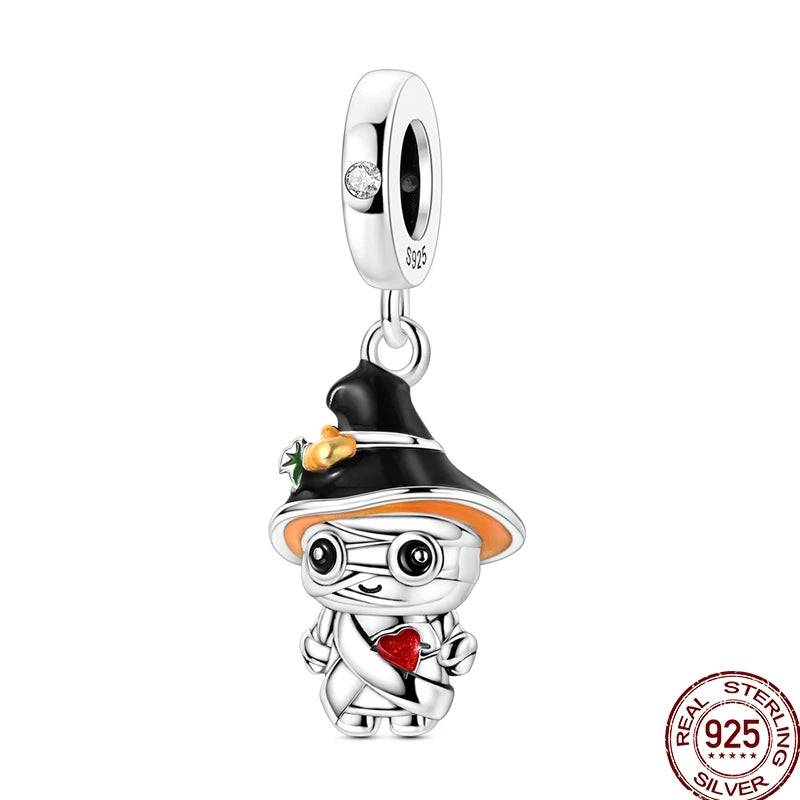 925 Sterling Silver Heart Family Charm Bead With Zircon