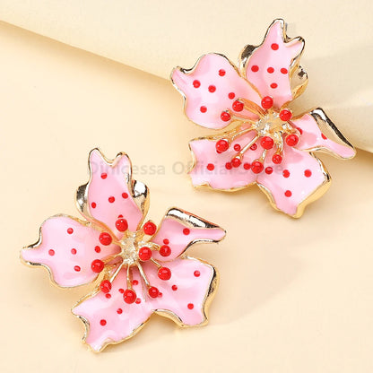 Elegant Asymmetric Petal Flower Earrings for Women - High Quality Fashion Jewelry
