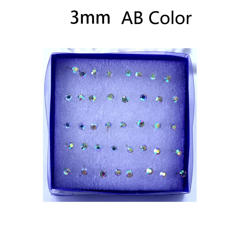 20 Pair Set Women Girls Rhinestone Crystal Stud Earrings Elegant Daily Wear Jewelry Gift