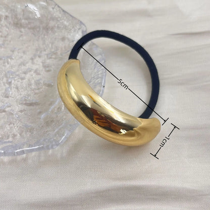 Trendy Geometric Double-Layer Metal Hair Bands for Women