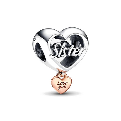European 925 Sterling Silver Family Tree Charm Pendant Bead for Best Friend and Mom Jewelry Fit for Bracelet and Necklace