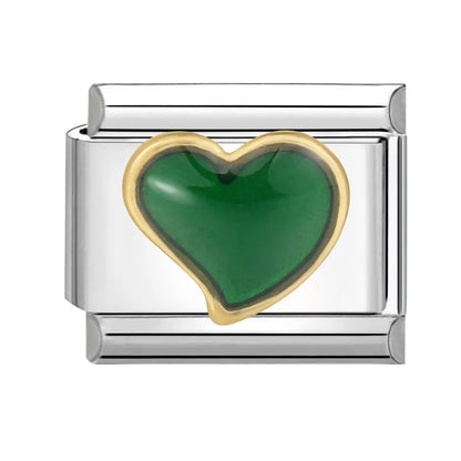 Y2K Green Series Italian Charm Bracelet Links with Camera Woods Flowers Designs in Stainless Steel