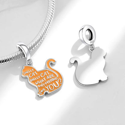 Sterling Silver Paw Print and Bone Charm Bead for Pet Bracelet Jewelry B5602