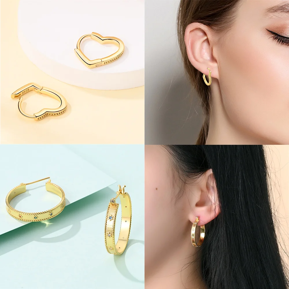 Elegant 925 Silver Twist Zircon Hoop Earrings for Women - Ideal Engagement or Birthday Gift