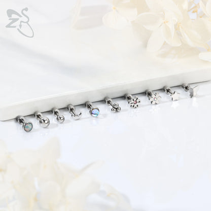 Charming Stainless Steel Flower Butterfly Stud Earrings for Children and Women