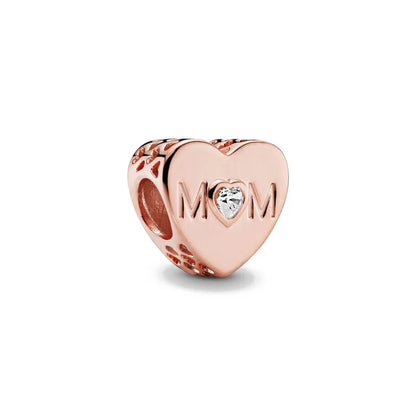 Exquisite 925 Silver Heart-Shaped Dog Paw Beads and Castle Pendant for European Original Bracelet DIY Accessories