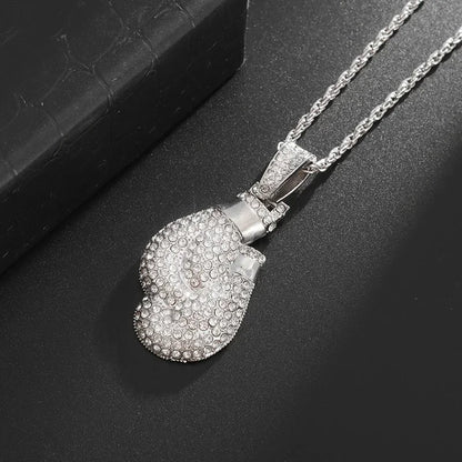 Cubic Zirconia Hip Hop XO Pendant Necklace for Men and Women