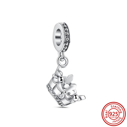 925 Silver Lucky Crown Butterfly Heart Family Tree Beads