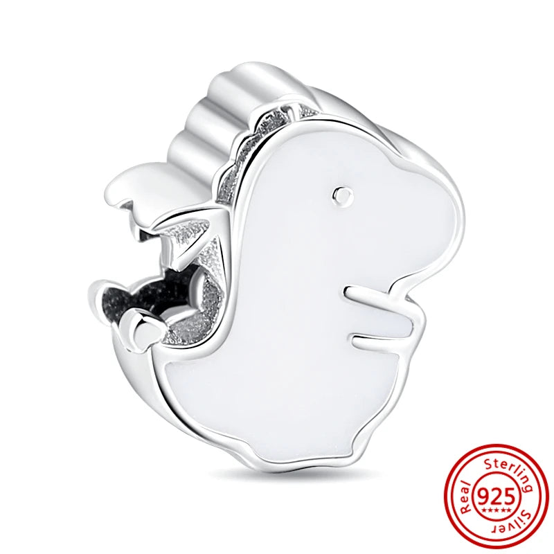 Silver Animal Hearts Infinity Crown Bead Charms Bracelet for Women 925 Sterling Silver Jewelry N602