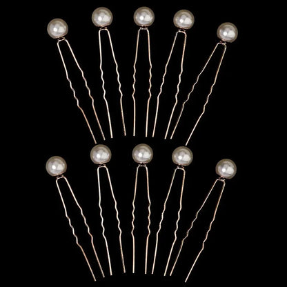 Elegant Pearl Beaded Hairpin Set for Wedding and Fashion Styling