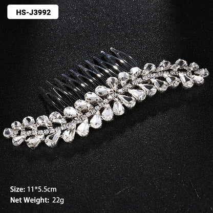 Efily Classic Silver Wedding Hair Combs - Crystal Rhinestone Bridal Accessories HS-J3992 Hair Combs