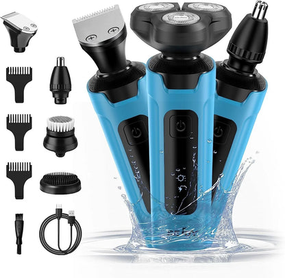 Sejoy 3 In 1 Multifunction Electric Shaver for Men Waterproof Beard and Nose Hair Trimmer with Fast Charging