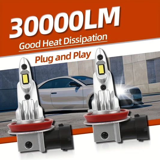 High Brightness 9006 HB4 H8 H11 H9 H1 H4 H7 9005 HB3 LED Fog Lamps 30000 Lumens 160W 6500K CSP Chip Easy Install