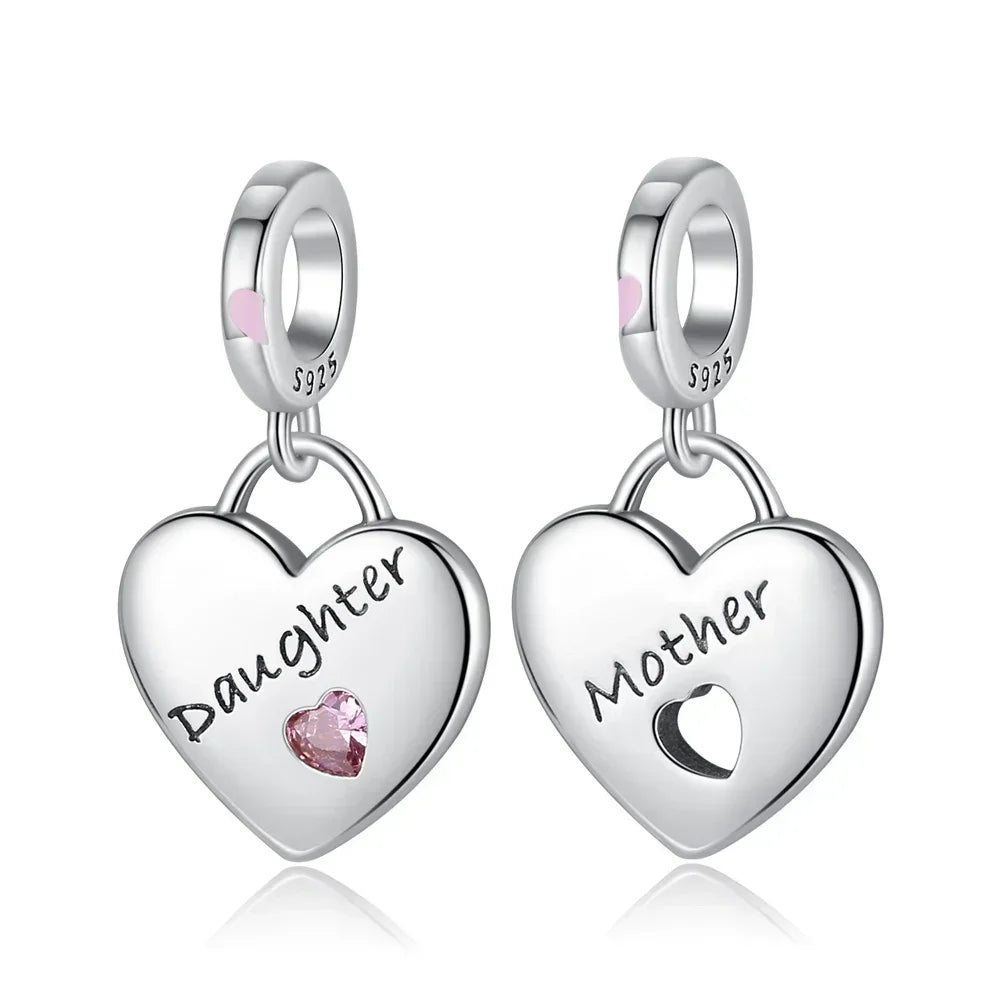 925 Sterling Silver Blue Moon Butterfly Heart Zircon Beads Charms for DIY Necklace and Bracelet Jewelry Gifts for Women