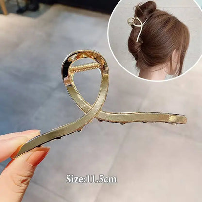 Geometric Metal Hair Claw Clips for Women Fashionable Zinc Alloy Hairpins