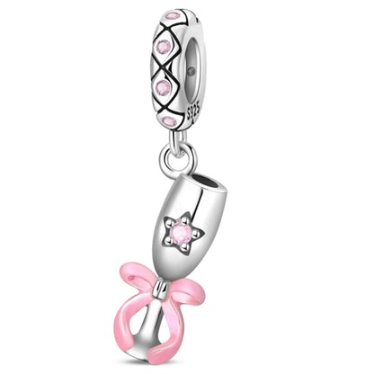 925 Sterling Silver Luminous Lantern Angel Cat Charm