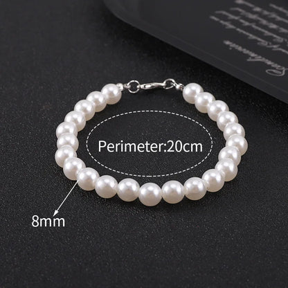 Elegant Unisex Pearl Necklace Handmade Bead Strand for Weddings and Banquets 2024 Trend
