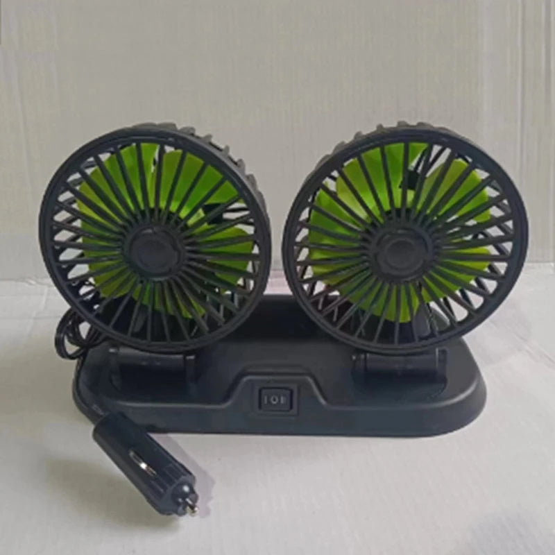 5V 12V 24V Car Fan Dual Head USB Auto Cooler Air Fan